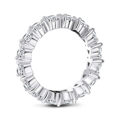 925 Sterling Silver Wedding Engagement Full Enternity Rings Anniversary Heart Cut Ring Silver Women Bridal Ring Jewelry