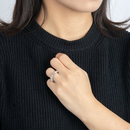 925 Sterling Silver Wedding Engagement Full Enternity Rings Anniversary Heart Cut Ring Silver Women Bridal Ring Jewelry