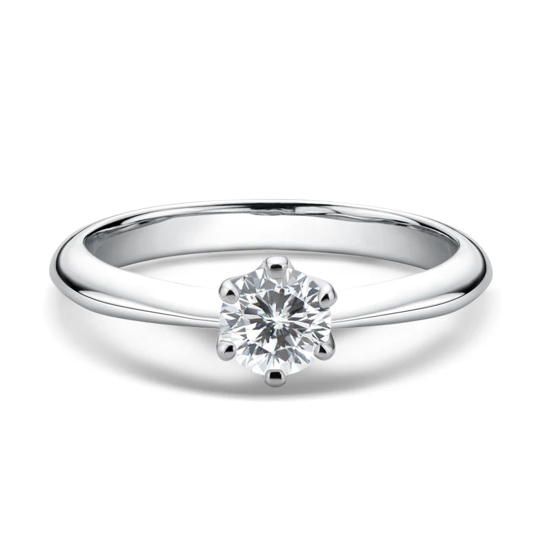 Anziw 2CT 3CT Moissanite Ring 1CT 0.5CT Wedding Engagement Ring 925 Sterling Silver for Women Solitaire Diamond Finger Jewelry
