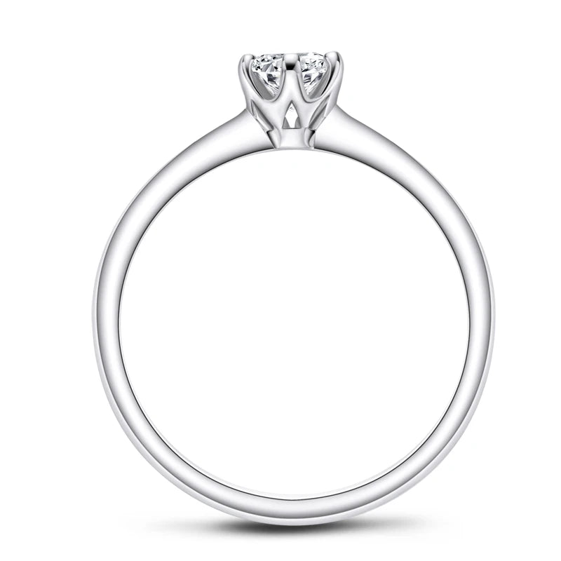 Anziw 2CT 3CT Moissanite Ring 1CT 0.5CT Wedding Engagement Ring 925 Sterling Silver for Women Solitaire Diamond Finger Jewelry