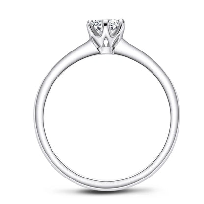 Anziw 2CT 3CT Moissanite Ring 1CT 0.5CT Wedding Engagement Ring 925 Sterling Silver for Women Solitaire Diamond Finger Jewelry