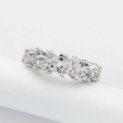 925 Sterling Silver Wedding Engagement Full Enternity Rings Anniversary Heart Cut Ring Silver Women Bridal Ring Jewelry