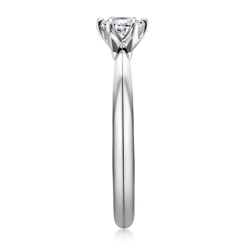 Anziw 2CT 3CT Moissanite Ring 1CT 0.5CT Wedding Engagement Ring 925 Sterling Silver for Women Solitaire Diamond Finger Jewelry