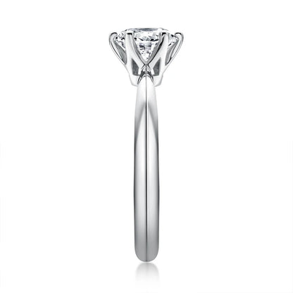 Anziw 2CT 3CT Moissanite Ring 1CT 0.5CT Wedding Engagement Ring 925 Sterling Silver for Women Solitaire Diamond Finger Jewelry