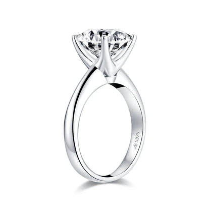 Anziw 925 Sterling Silver 3.0ct Cushion Cut Solitaire Engagement Ring Simulated Diamond Silver Wedding Rings Jewelry For Women
