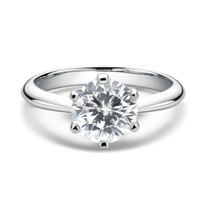 Anziw 2CT 3CT Moissanite Ring 1CT 0.5CT Wedding Engagement Ring 925 Sterling Silver for Women Solitaire Diamond Finger Jewelry