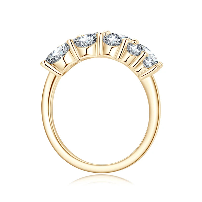 Anziw 3.26cttw D-E Moissanite Wedding Rings Woman Sparkling Diamond Band 10 Stone Engagement Ring 925 Silver Jewelry Certificate