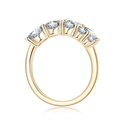 Anziw 3.26cttw D-E Moissanite Wedding Rings Woman Sparkling Diamond Band 10 Stone Engagement Ring 925 Silver Jewelry Certificate