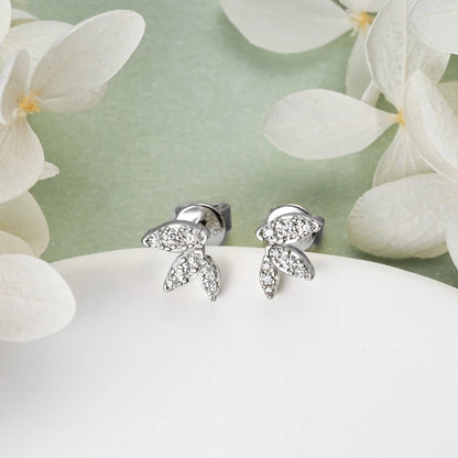 Anziw Cute Mini Moissanite Stud Earrings 100% Silver 925 Sterling Earrings Piercing Ear for Women Fine Jewelry with Certificate