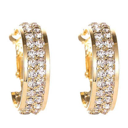 Anziw Real S925 Silver Full Moissanite Earrings Hoop 2024 Fashion Sparking Clip Earrings Wedding Valentine Gift for Women Korean