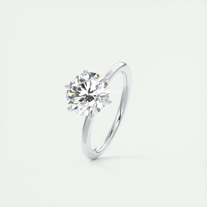 Classic 0.5ct/1ct/2ct Round D Moissanite 925 Sterling Sliver Ring for Women Wedding Engagement Promise Finger Rings Fine Jewelry