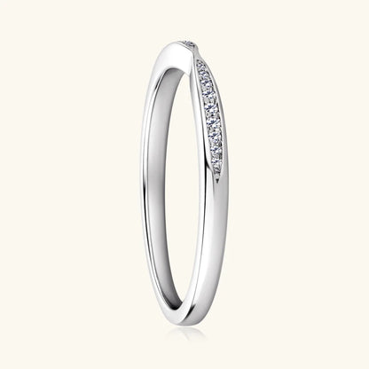 Classic 1.0ct D Moissanite Wedding Engagement Rings for Women 925 Silver Solitaire Bridal Ring Stackable Half Eternity Band Sets