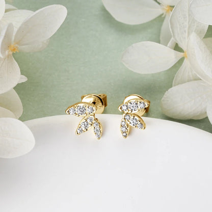 Anziw Cute Mini Moissanite Stud Earrings 100% Silver 925 Sterling Earrings Piercing Ear for Women Fine Jewelry with Certificate