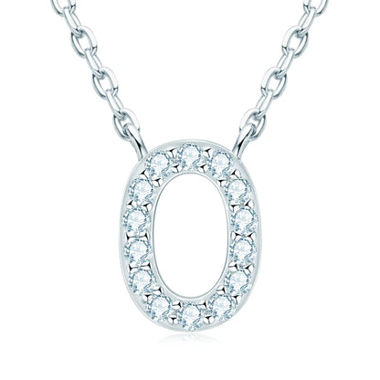 Anziw Initial Moissanite 26 Letter Pendant Necklace for Women Men Real Silver 925 Name Pendant Fine Jewelry Valentine's Day Gift