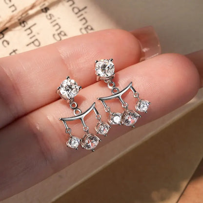 Anziw Trendy Dual Use Earrings Jackets 925 Sterling Silver D Color Moissanite Ear Jacket Studs for Women Jewelry Valentine Gifts