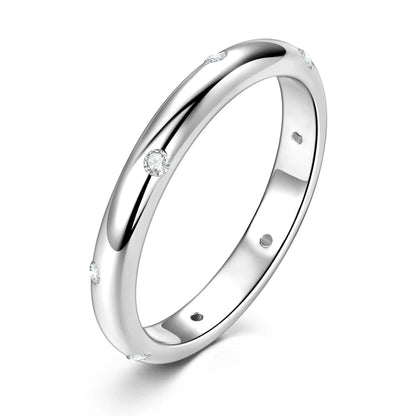 ANZIW 925 Sterling Silver Ring 18k Gold Plated D Color Round Moissanite Ring Promise Bands for Women Daily Jewelry Certificate