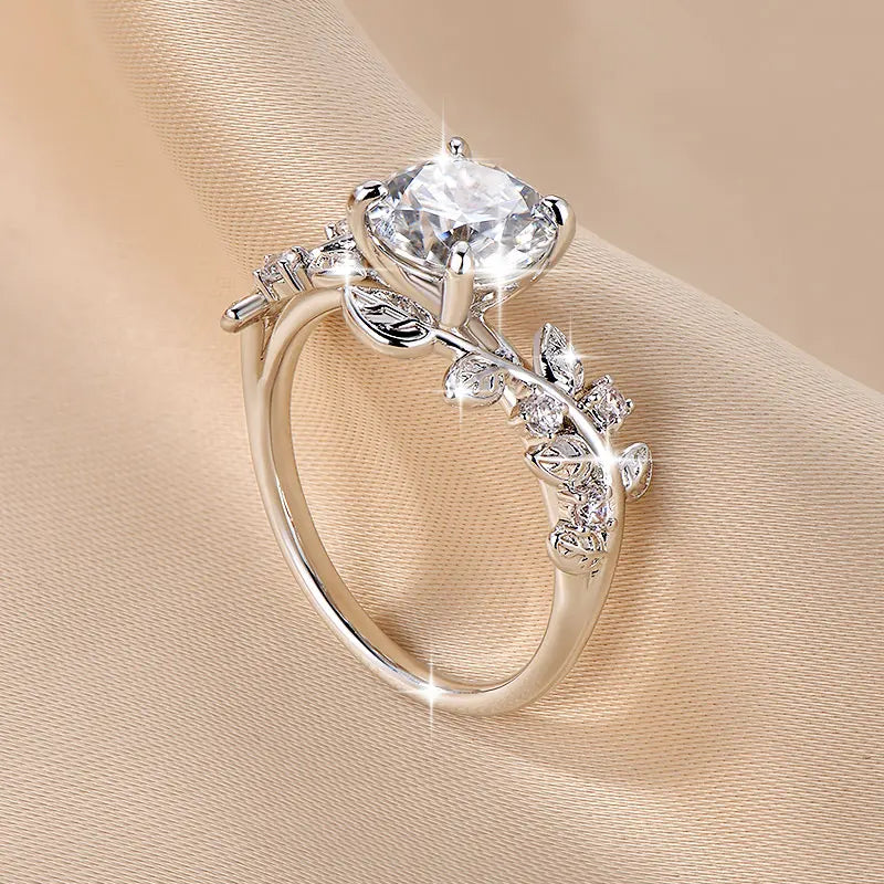 Anziw D VVS1 2CT Moissanite Diamond Wedding Ring Bands 14K Gold Filled for Women Engagement Ring Fine Jewelry Certified Gift gra