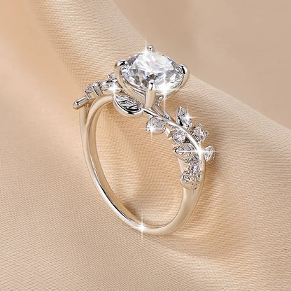 Anziw D VVS1 2CT Moissanite Diamond Wedding Ring Bands 14K Gold Filled for Women Engagement Ring Fine Jewelry Certified Gift gra