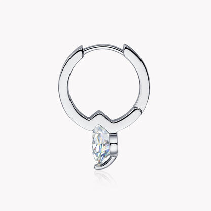 Solitaire 1ct D Moissanite Earrings for Women 2023 Diamond Sterling Silver Hoop Earrings 925 Drop Earrings Girls 14k Gold Plated