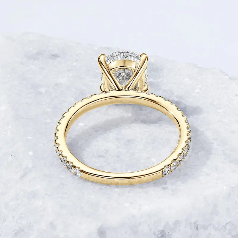 3.0CT D Oval Cut Moissanite Engagement Wedding Ring for Women 925 Sterling Sliver Promise Bands Vintage Finger Jewelry Certified