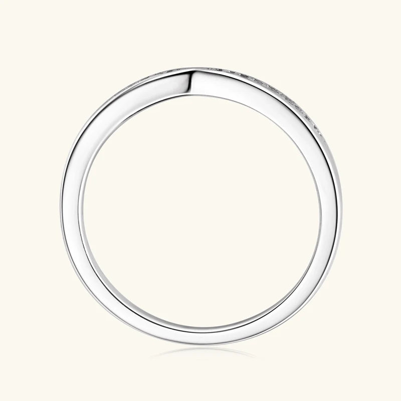 Classic 1.0ct D Moissanite Wedding Engagement Rings for Women 925 Silver Solitaire Bridal Ring Stackable Half Eternity Band Sets