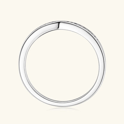 Classic 1.0ct D Moissanite Wedding Engagement Rings for Women 925 Silver Solitaire Bridal Ring Stackable Half Eternity Band Sets