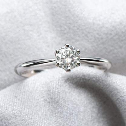 Anziw 2CT 3CT Moissanite Ring 1CT 0.5CT Wedding Engagement Ring 925 Sterling Silver for Women Solitaire Diamond Finger Jewelry