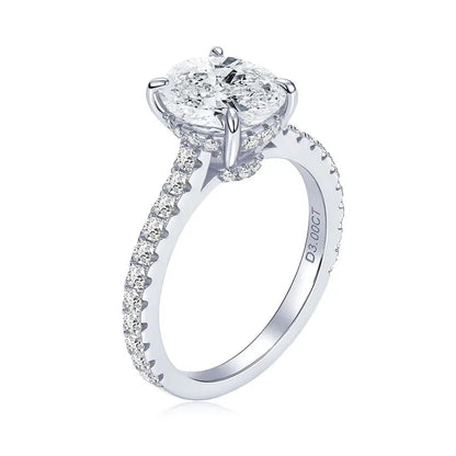 3.0CT D Oval Cut Moissanite Engagement Wedding Ring for Women 925 Sterling Sliver Promise Bands Vintage Finger Jewelry Certified