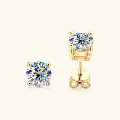 Real 4mm/5mm/6.5mm/8mm D Color Moissanite Stud Earrings for Women Men Solid 925 Sterling Silver 2023 Trend Fine Jewelry Gifts