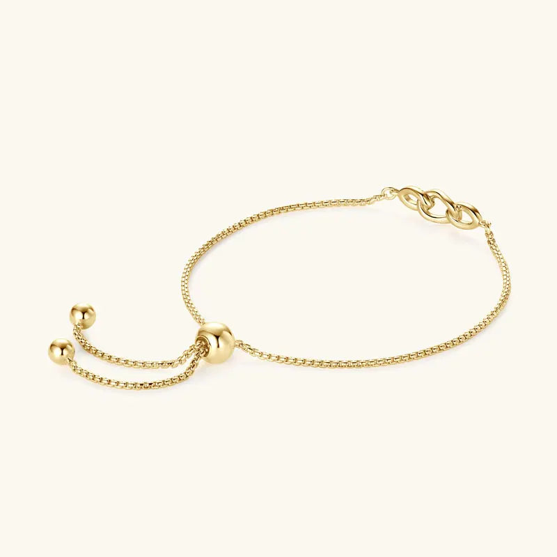 Anziw S925 0.8mm Moissanite Bracelet 24cm Stretch Adjustable Chain 925 Silver Circle Bracelet for Women Trendy Hand Jewelry Gift