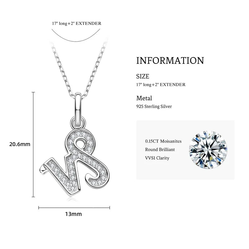 925 Sterling Silver Zodiac Sign 12 Constellation Pendant Micro-Set 1mm Moissanite Necklace Charm For Women Jewelry Birthday Gift