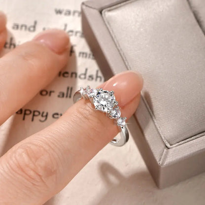 Anziw Exquisite 6.5mm 1.0ct D Moissanite Rings for Women 14K Gold Filled Classic Six Claws Finger Bands 2026 Tendy Jewelry Daily