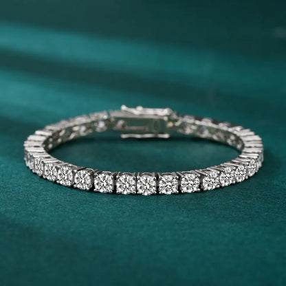 Anziw D VVS1 Moissanite Tennis Bracelet Original 925 Sterling Silver Certified Bracelet for Women Man Plated 18k Gold S925 Jewel