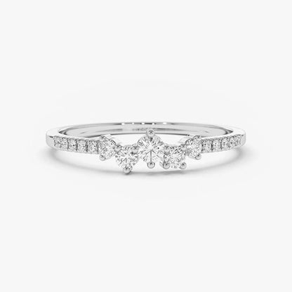 Anziw Delicate Moissanite Ring Real 925 Silver for Women Dainty Thin Finger Ring Wedding Engagement Jewelry Fashion Accessories
