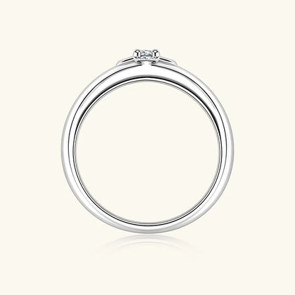 2025 Trendy Clover Flower Chunky Ring 925 Sterling Sliver D Moissanite Rings Finger Bands for Women S925 Charm Wedding Jewelry