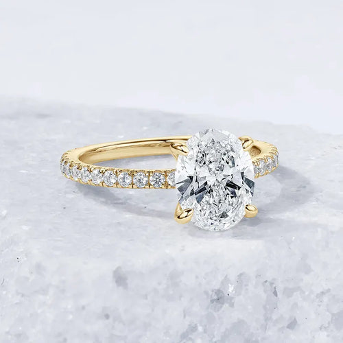 3.0CT D Oval Cut Moissanite Engagement Wedding Ring for Women 925 Sterling Sliver Promise Bands Vintage Finger Jewelry Certified