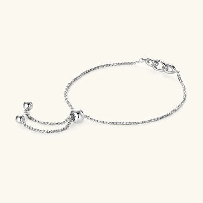 Anziw S925 0.8mm Moissanite Bracelet 24cm Stretch Adjustable Chain 925 Silver Circle Bracelet for Women Trendy Hand Jewelry Gift
