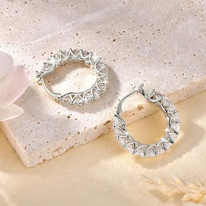 Anziw 14k Gold Filled Earring 3mm Cubic Zirconia Hoop Huggie Earrings Round Cut for Women Wedding Party Jewelry Gift 2026 New