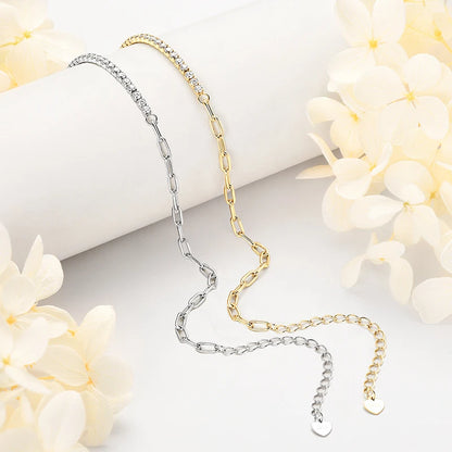 18k Gold Plated Half Tennis Bracelet 2mm 3mm D Moissanite Cuban Bracelet Real 925 Silver Chain for Women Men Certified Jewelry
