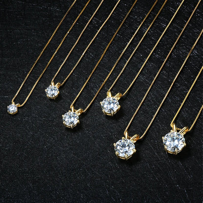 5CT 3CT 4CT 0.5CT 1CT 2CT D-E Moissanite Solitaire Pendant Necklace For Women Real 925 Silver Original Jewelry With Certificate