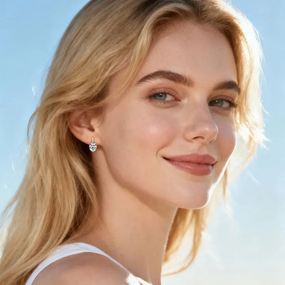 Anziw 2.0CT D Moissanite Drop Earrings for Women 925 Silver U Shaped Hoop Huggie Earrings Wedding Engagement Jewelry 2025 Trend