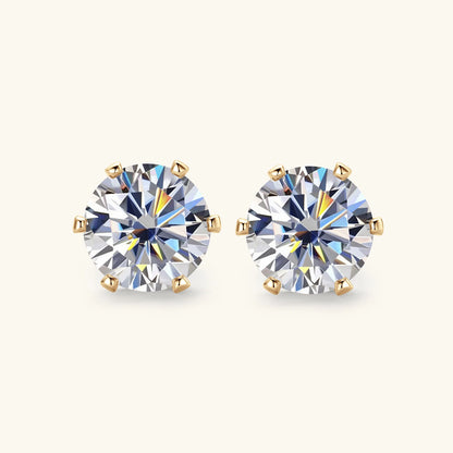 Anziw 3mm-9mm D Round Moissanite Stud Earrings for Women Men Sparking Earrings 925 Silver Hypoallergenic Certified Fine Jewelry