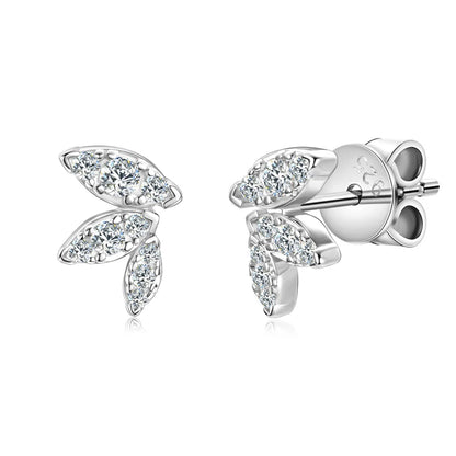 Anziw Cute Mini Moissanite Stud Earrings 100% Silver 925 Sterling Earrings Piercing Ear for Women Fine Jewelry with Certificate