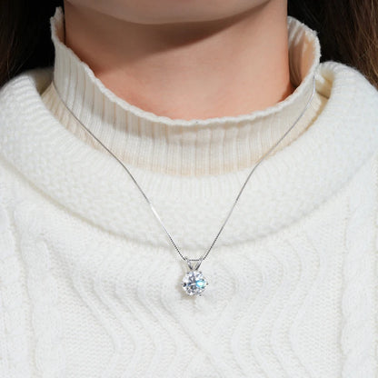 5CT 3CT 4CT 0.5CT 1CT 2CT D-E Moissanite Solitaire Pendant Necklace For Women Real 925 Silver Original Jewelry With Certificate