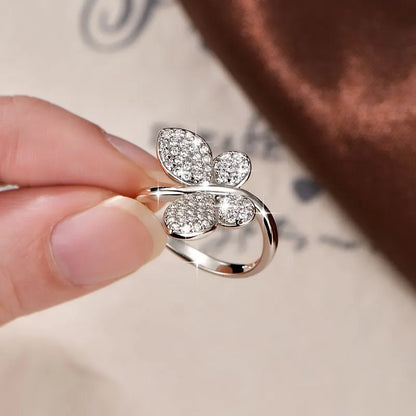 Anziw 2026 New Tendy Cubic Zirconia For Women Butterfly Engagement Ring 14K Gold Filled Ring Birthday Valentine Jewelry Gifts