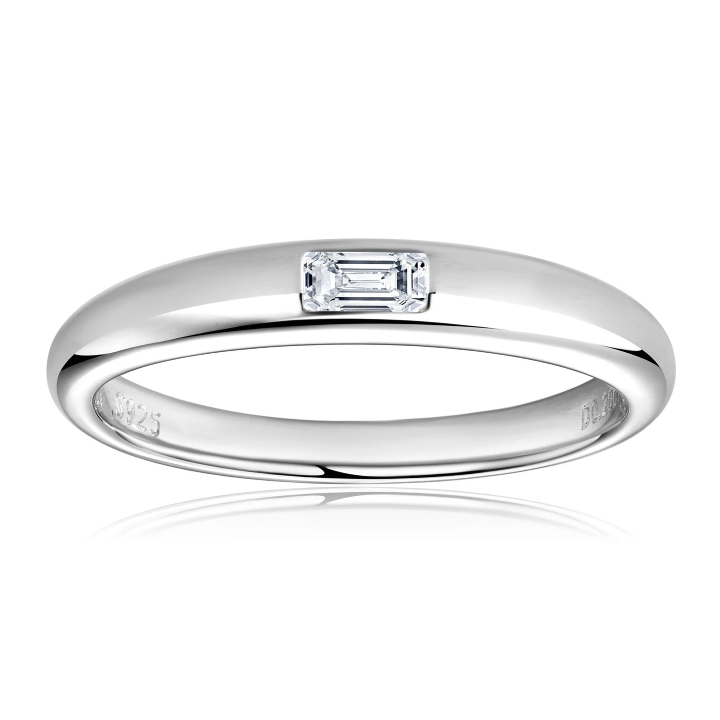 ANZIW 18k Gold Plated Wedding Ring 925 Silver D Color Princess Cut Square Moissanite Promise Bands for Women Certificate GRA