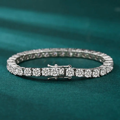 Anziw D VVS1 Moissanite Tennis Bracelet Original 925 Sterling Silver Certified Bracelet for Women Man Plated 18k Gold S925 Jewel