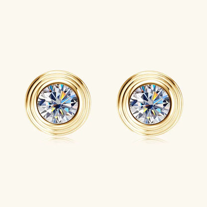 Anziw 3mm D Color Bezel Moissanite Stud Earrings 925 Sterling Silver Earrings Mini Needle for Couple Women Men Valentine's Gift