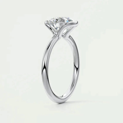 18k Gold Plated Wedding Ring 1.0CT D Color Moissanite Solitaire Ring Promise Bands for Women 925 Sterling Silver Certificate