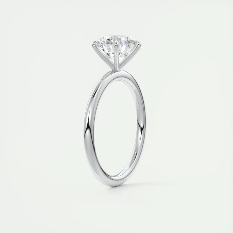 Classic 0.5ct/1ct/2ct Round D Moissanite 925 Sterling Sliver Ring for Women Wedding Engagement Promise Finger Rings Fine Jewelry